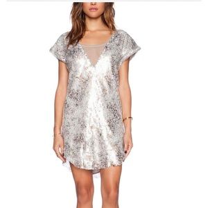 Free People sequin mini dress size XS